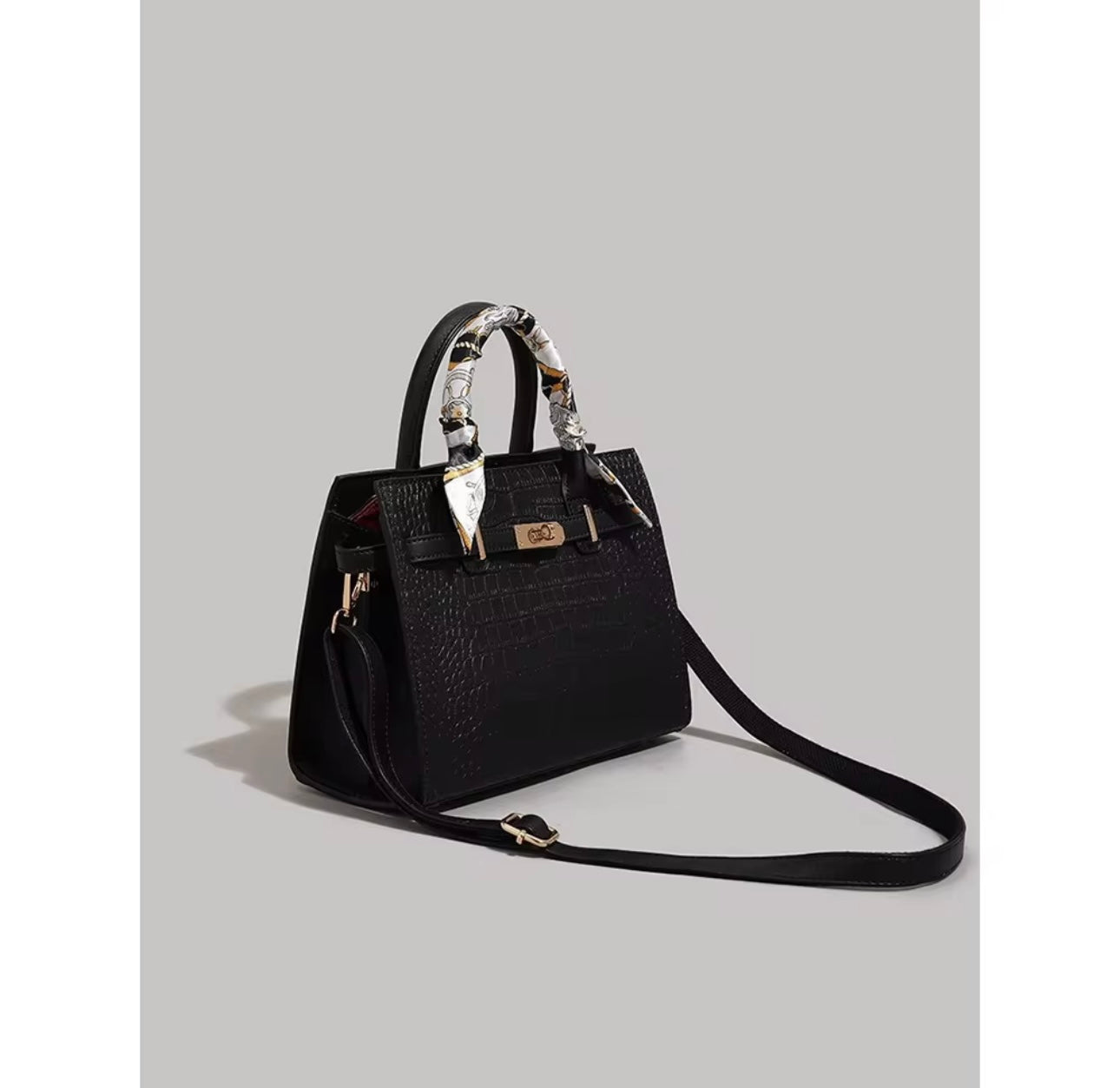Crocodile print bag