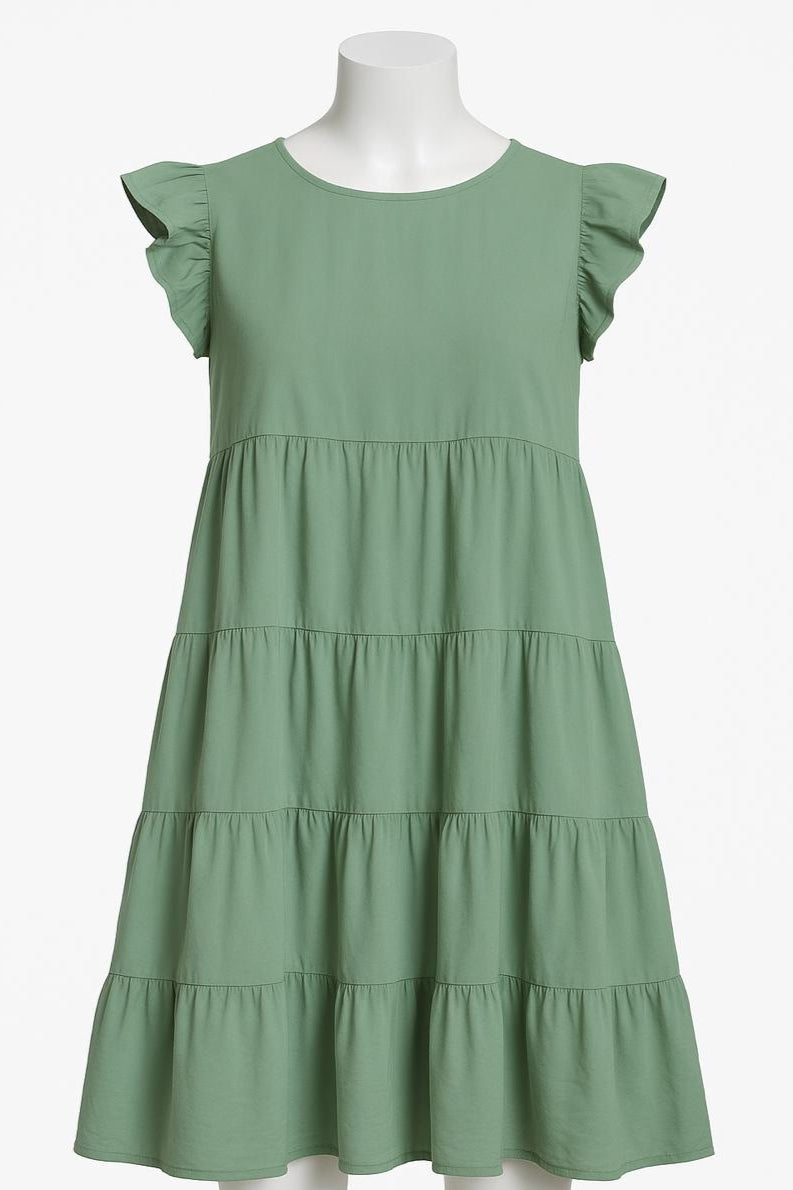 Summer ruffle sleeveless dress