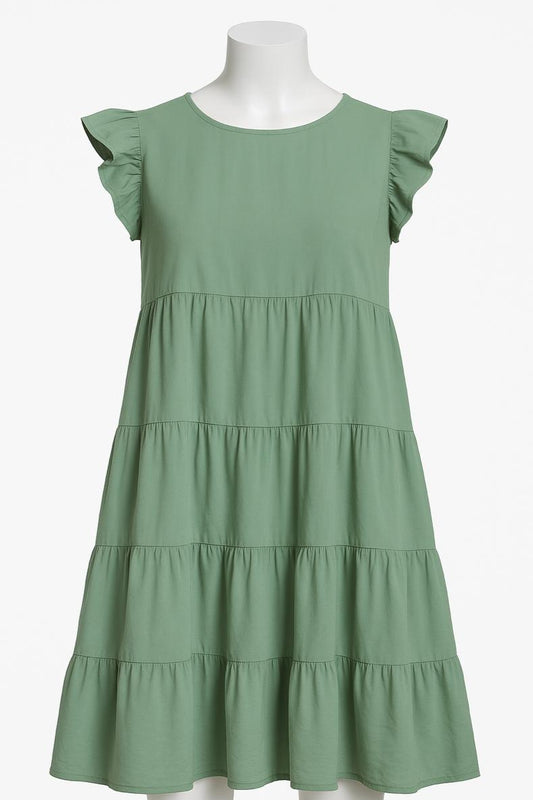 Summer ruffle sleeveless dress